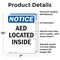 Signmission AED Located Inside, 7 in W x Rectangle, Vinyl Decal OS-2PACK-NS-D-710-V-10065 - alternate 6